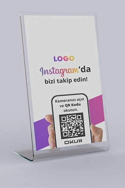 Instagram takip QR kartı örneği